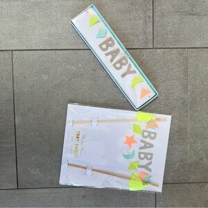 NWT Colorful Baby Banner & Cake Topper Set (3 sets available!)